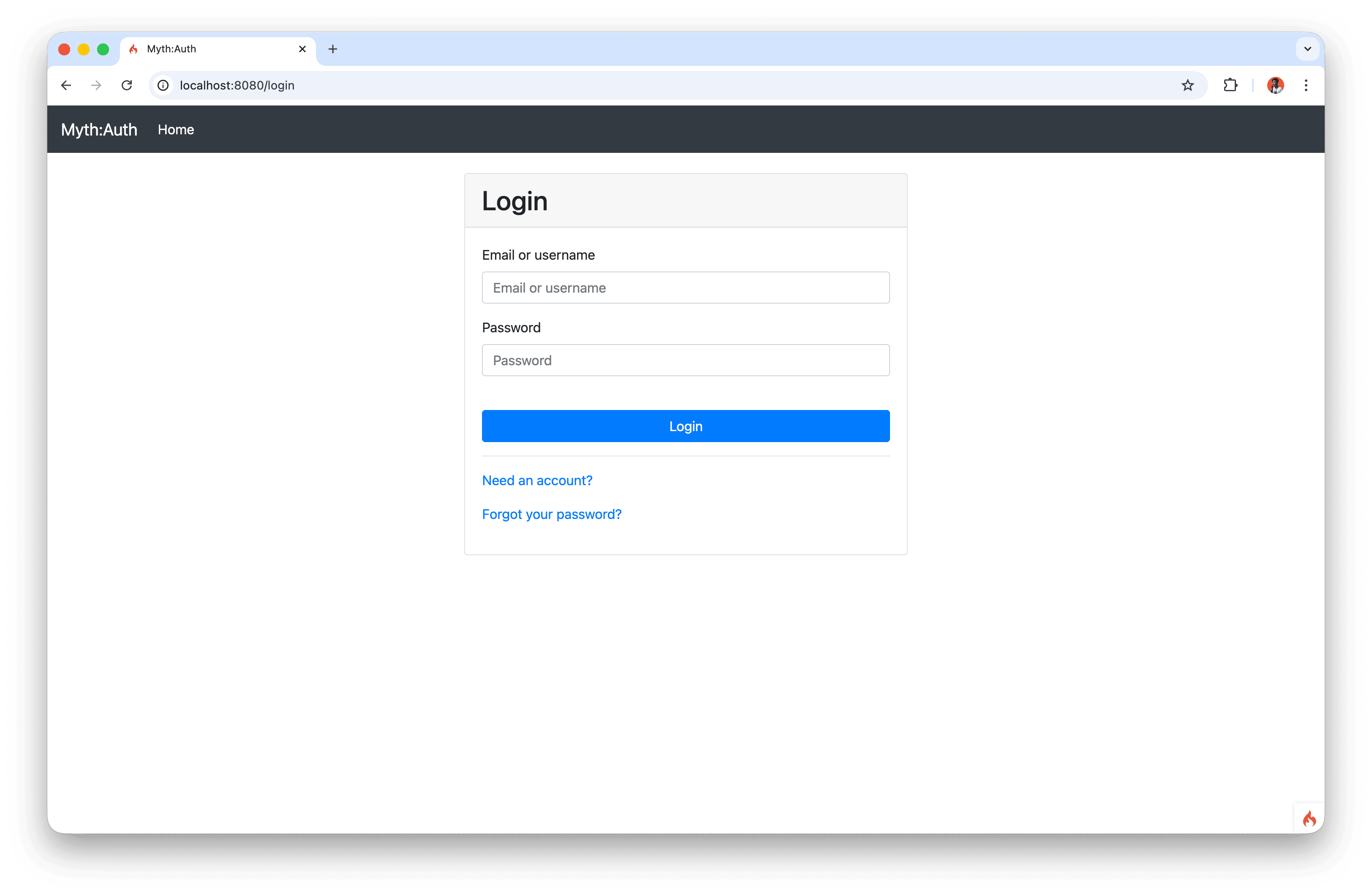 MythAuth Login