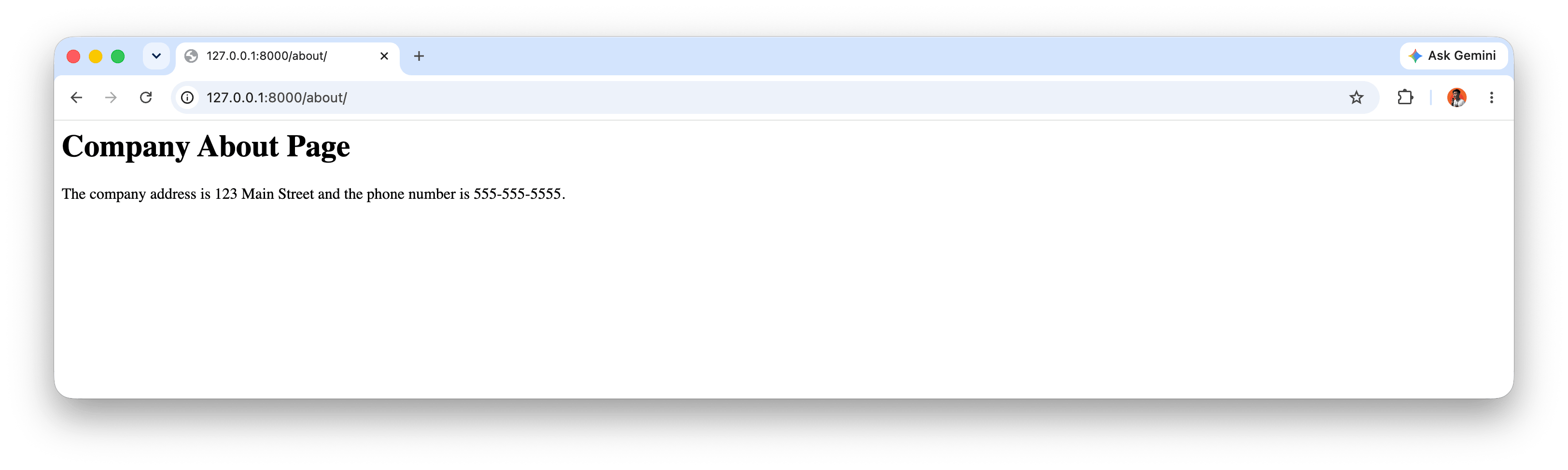 django aboutpage