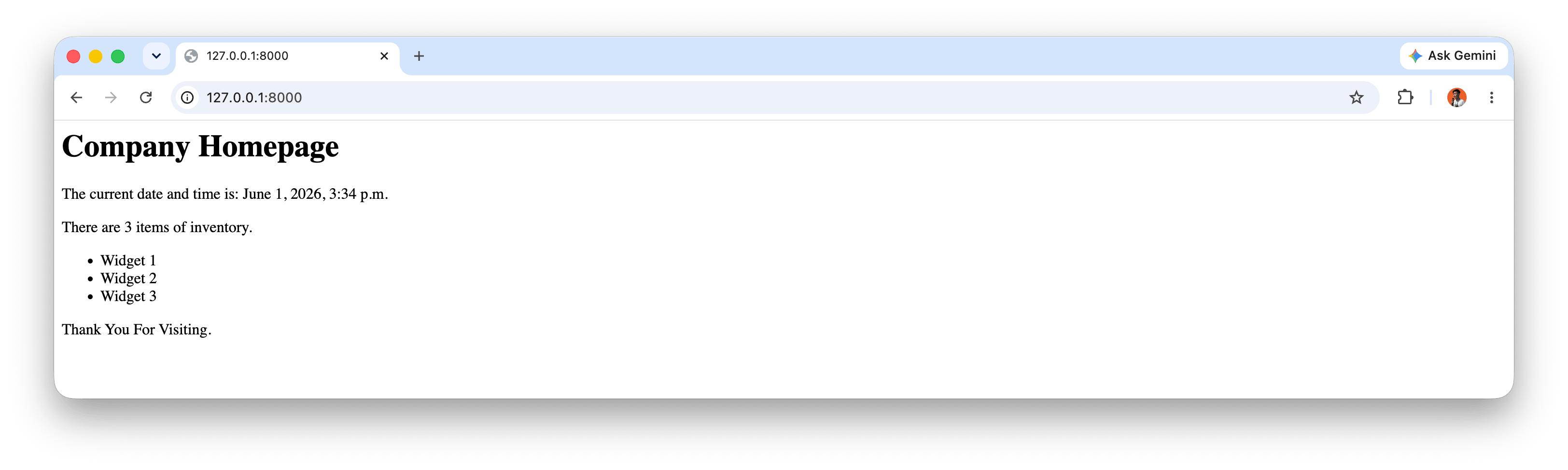 django homepage
