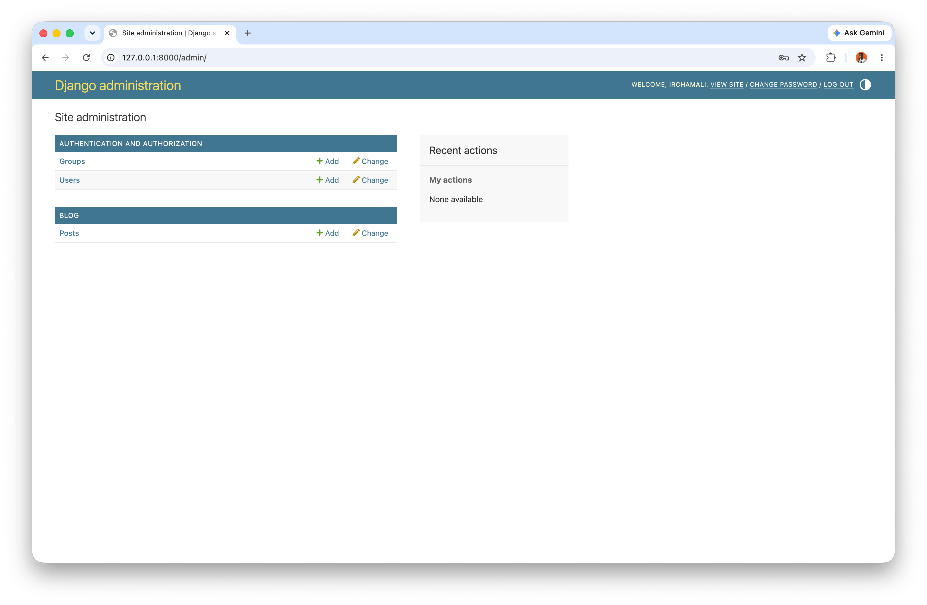 django admin